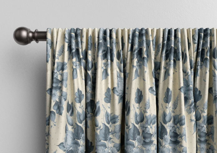 Pensford, Penn Bouquet Raffs Blue - Made to Measure Curtains - Image 9